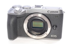 Canon EOS M6 Mark II Silver Mirrorless Digital Camera 32.5MP Body Excellent