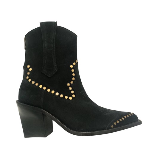 Zadig & Voltaire Cara Nieten Stiefel Damen 9 Wildleder Boho Cowgirl Country Neu - Bild 2 von 12