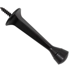 Standard-Duty Solid Door Stop, 3 Inches, Matte Black by Stone Harbor Hardware