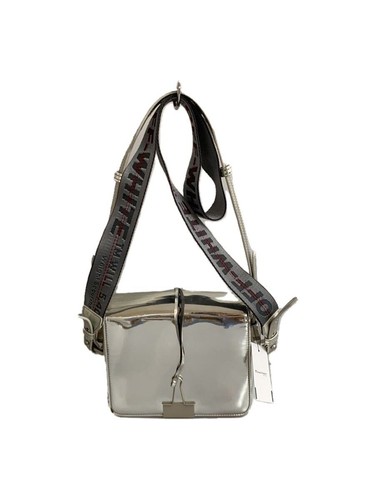 OFF-WHITE shoulder bag enamel Silver mirror mini flap Used