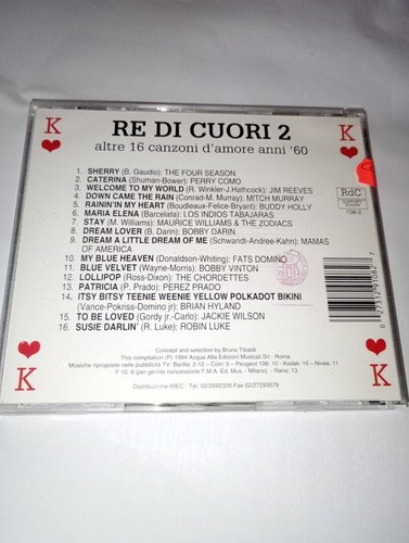 Re di Cuori 2 - 16 Canzoni d'Amore Anni '60 CD Musica Italiana Vintage - Foto 4 di 4