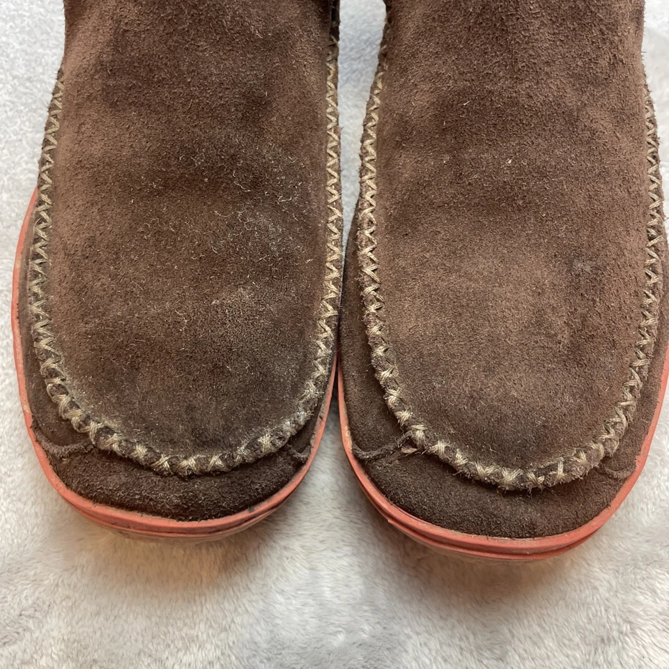 LL Bean Mountain Mocasín Botines Zapatillas Para Hombres 9M Marrón Gamuza Sherpa Forrado Boho Foto 3 de 4