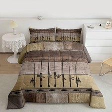 Fish Bedding Set - Fishing Gifts for Men, Ice Fishing Gear Comforter Set, Ret...
