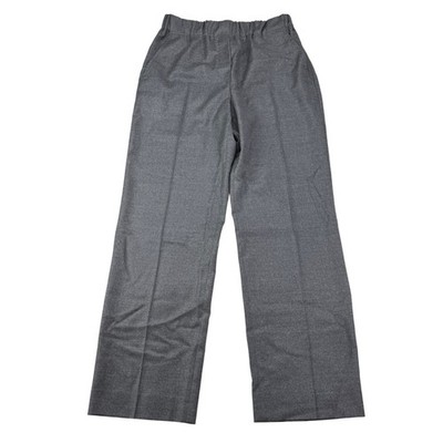 MAX MARA Weekend Virgin Wool Flannel Trousers Size 4 Medium Gray