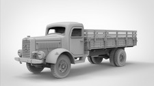 3D Printing 1/72 German L4500 type truck Unpainted