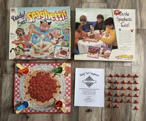 READY! SET! SPAGHETTI! 1989 VTG! Milton Bradley Board Game COMPLETE! 🌟 EUC!!