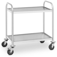 Servierwagen KüChenwagen Transportwagen 2 Borde 150 Kg Teewagen AbräUmwagen Neu