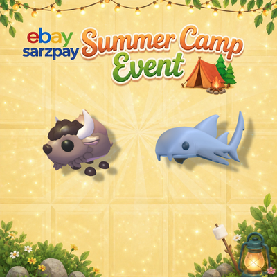 #ad Summer Camp Event Nurse Shark Bison Adopt From Me $1.05