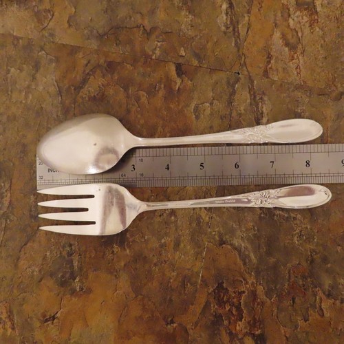 Oneida White Orchid Set of 6 Serving Pieces Community Silverplate Flatware Lot P - Picture 5 of 5