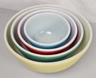 Vintage Pyrex Primary Colors Nesting Mixing Bowls Set of 4 Yellow Red Green Blue