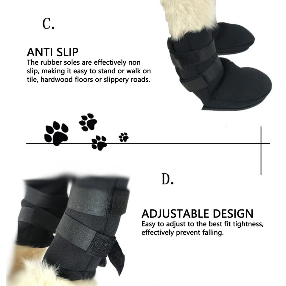 Lot De 2 Protège-pattes En Caoutchouc Antidérapants Et Imperméables Pour Chien - Photo 3/4