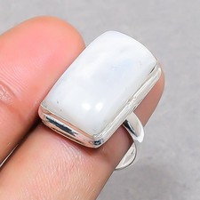 Rainbow Moonstone Gemstone Handmade Fashion Gift Adjustable Jewelry Ring SR 1341