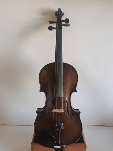 Neu 4/4 Geige Stradi Modell geflammter Ahornboden Fichtendecke handgeschnitzt 1537