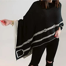 NWT -- Fashionable in2green Equestrian Eco Stirrup Poncho in Black & Tan 