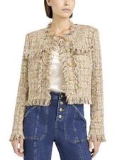 Cinq a Sept Womens Adeline Boucle Clarise Jacket Medium Ochre Multi - NWT $525