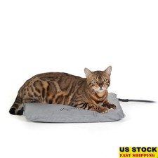 Outdoor Heated Pet Bed Orthopedic Dog Cat Mat Soft Washable Cover Low Wattage US