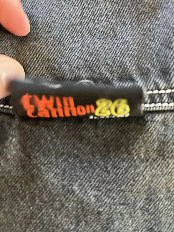 Pantalones Cortos JNCO 101 Twin Cannon 26 Negro Jet Talla 32 Corte Foto 4 de 4