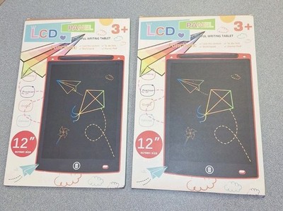 2 Pack 10 Inch LCD Writing Tablet, Colorful Doodle 12 inch With Pen New In Box