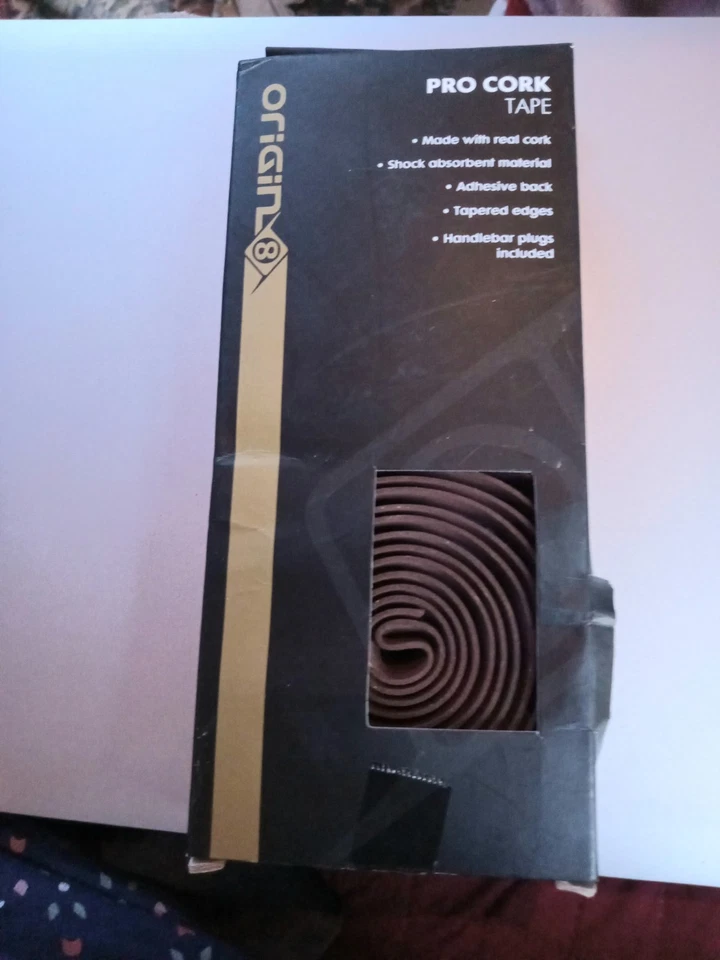 Origin-8 Pro Cork Bike Bicycle Handlebar Tape & Plugs Honey Brown Golf Clubs  - Image 2 of 4