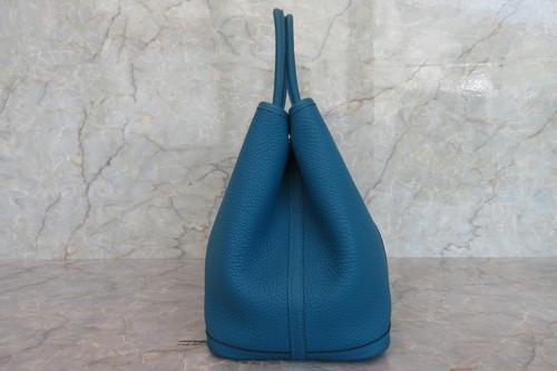 HERMES Garden Party PM Negonda Tote Bag Blue Izmir Stamp C (2018) - Picture 8 of 24