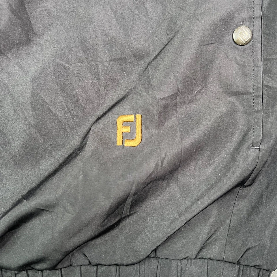 Chaleco Footjoy Dryjoys Para Hombres Grande Negro 1/4 Cremallera A Presión Golf Rendimiento Forrado Gorp Foto 3 de 4