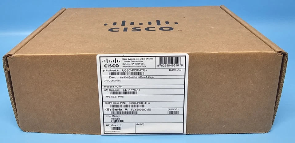 NEW, Sealed Cisco Intel 74-11070-01 X540 2 Port 10GBase-T Adapter. - Image 2 of 4
