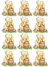 Set of 12 Winnie the Pooh edible images, cupcake cookie toppers, NOT PRE CUT