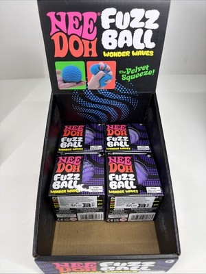 1 X NEEDOH NEE DOH PURPLE FUZZ BALL WONDER WAVES The Velvet Squeeze NEU ORIGINAL