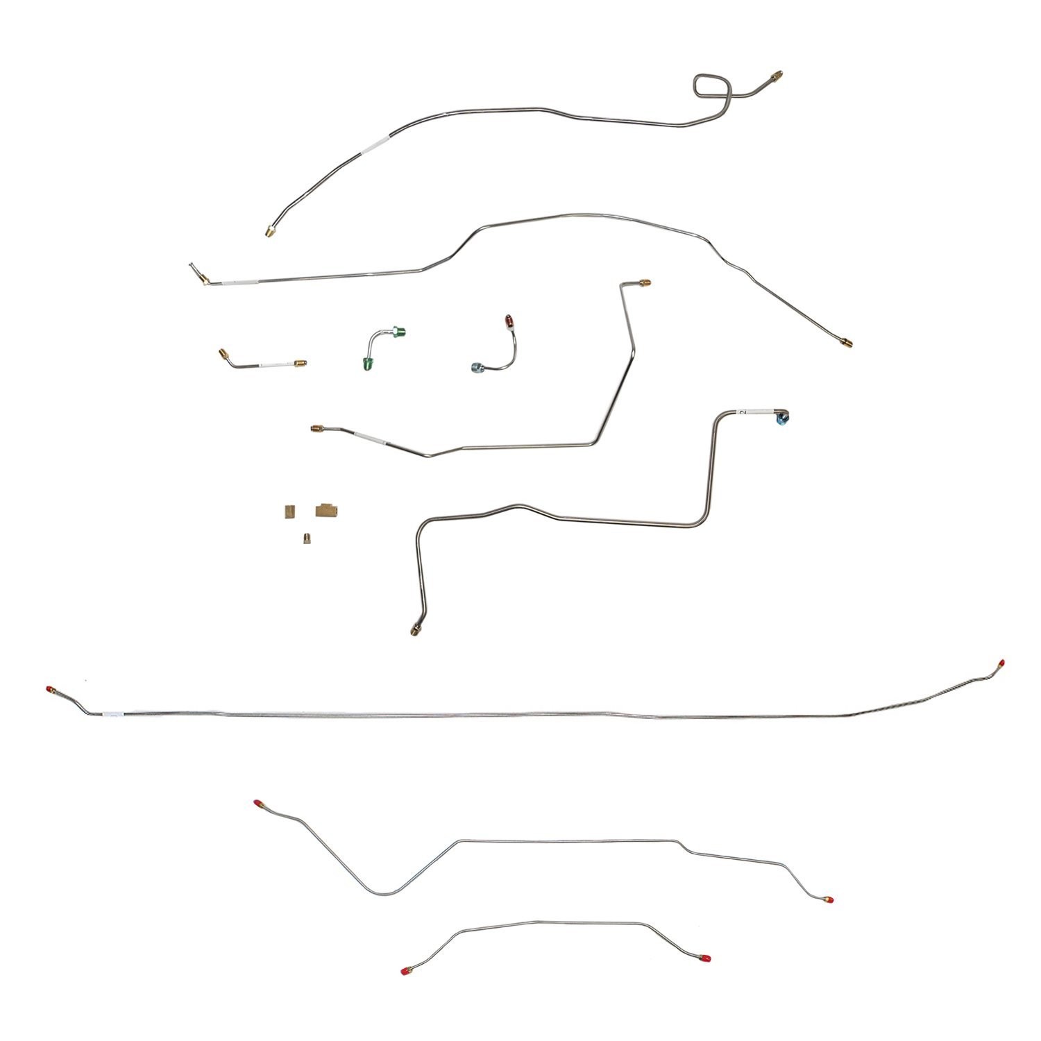 JEGS 13544 Complete Brake Line Set 1967-1970 Chevy C10 Power Disc Brakes/Long Be