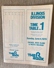 Rock Island (CRI&P RR) 6/4/78 Employee Timetable:Illinois Division