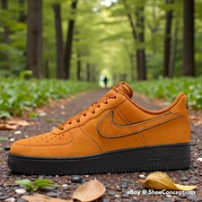 Nike Air Force 1 '07 LV8 Shoes Desert Ochre Black HQ1966-700 Men's Sizes NEW