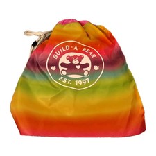 Build-A-Bear Drawstring Backpack Rainbow Carrying Bag Kids
