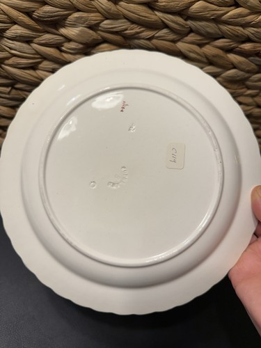 Vintage Copeland Spode Botanical Embossed 8.25” Plates Set of 3 Floral Plates - Picture 8 of 8