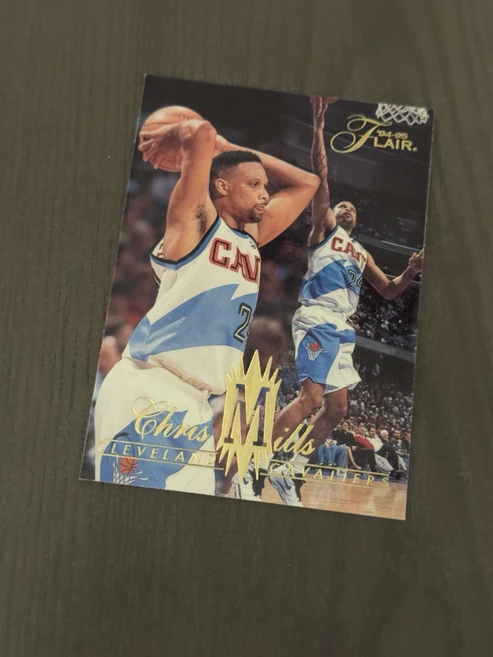 Fleer Flair #200 Chris Mills 1994-95 - autografiado firmado a mano Foto 3 de 3