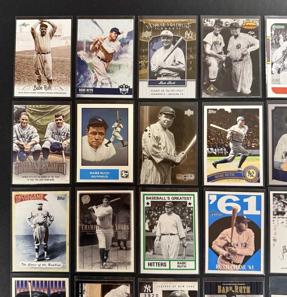 BABE RUTH ~ Lote de (50) Tarjetas - Sin Duplicados ~ Yankees de Nueva York ~ HOF v1 Foto 3 de 4
