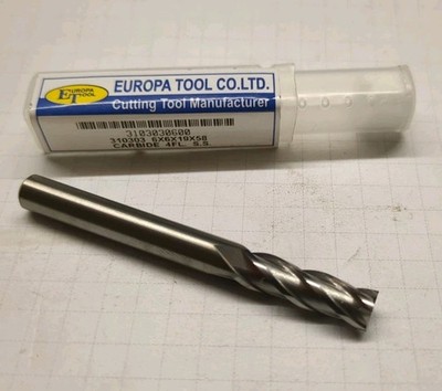 EUROPA 6mm Hartmetall 4 Flöten Schaftfräser mit geradem Schaft Fräser