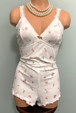 NEW Romper Stretch Teddy XL Negligee Bodysuit Romantic Feminine Girly Playsuit