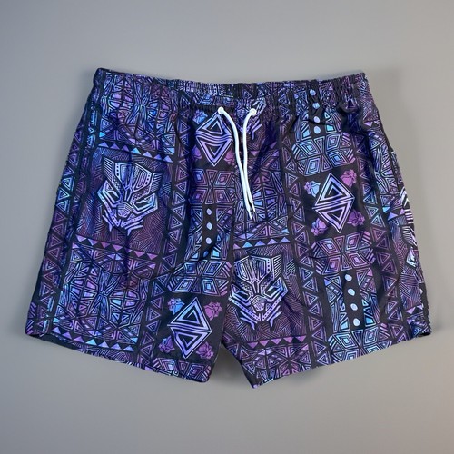 Marvel Black Panther lila Tribal Herren Badehose Größe Large