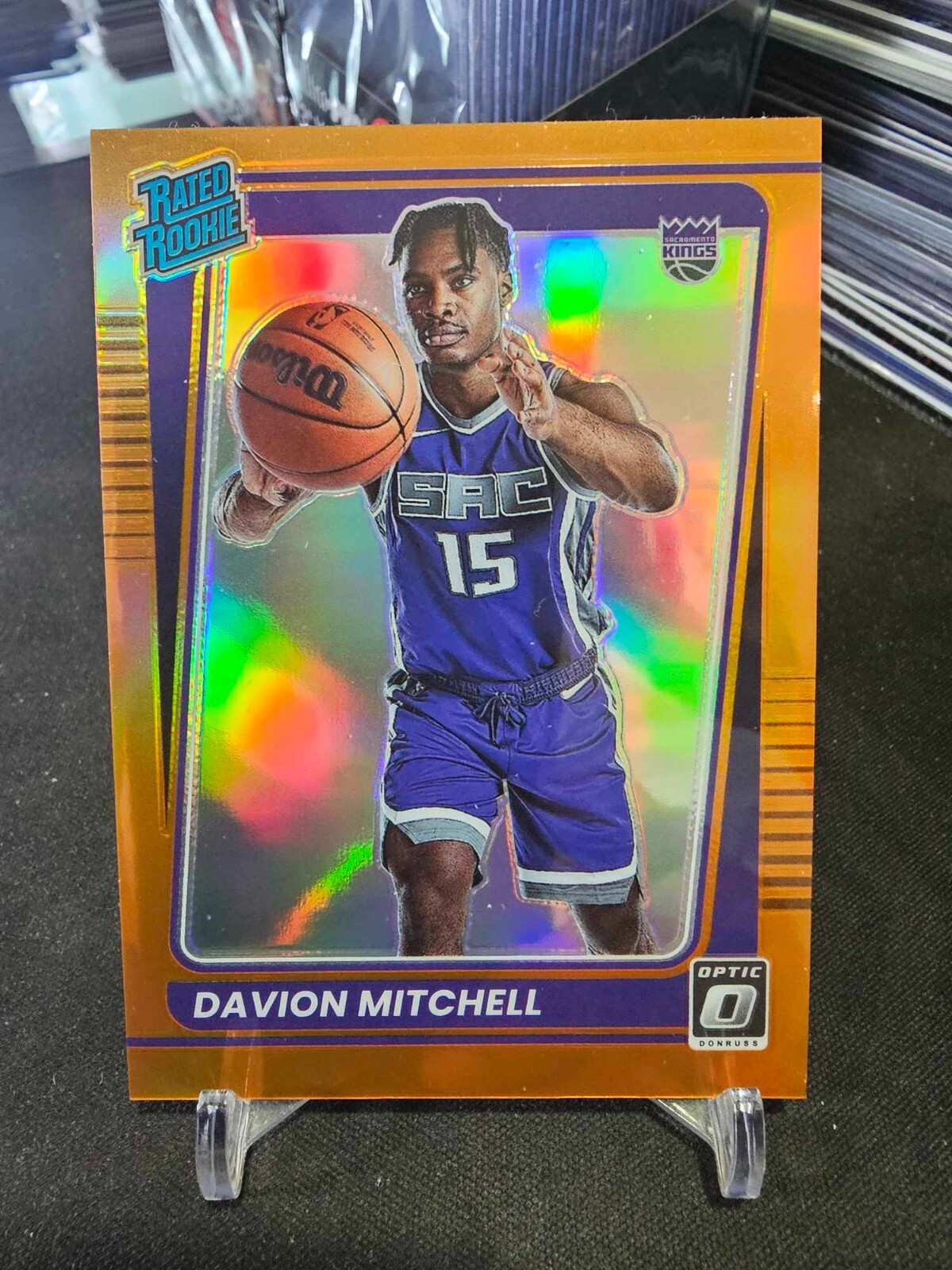 2021-22 Panini Donruss Optic Davion Mitchell #155 Orange 108/199 RC!