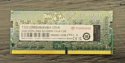 Transcend 4GB DDR4 2666 SO-DIMM 1Rx8 1.2V (Module TS512MSH64V6H-QNA)