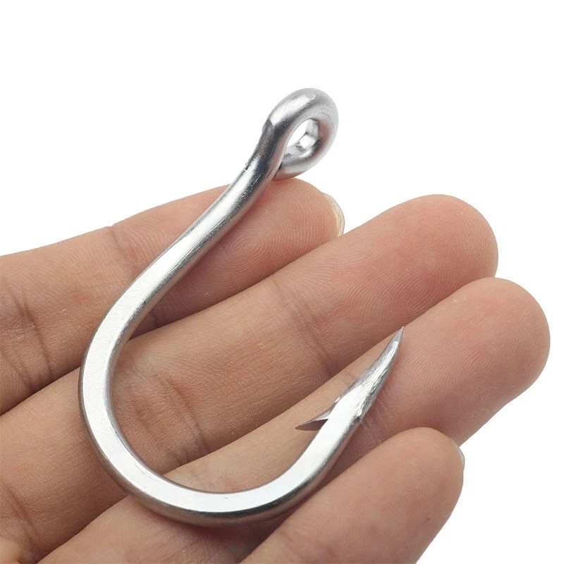 50PCS Stainless Steel Live Bait Circle Fishing Hook Saltwater Big Game 2/0-12/0 - Image 3 of 4