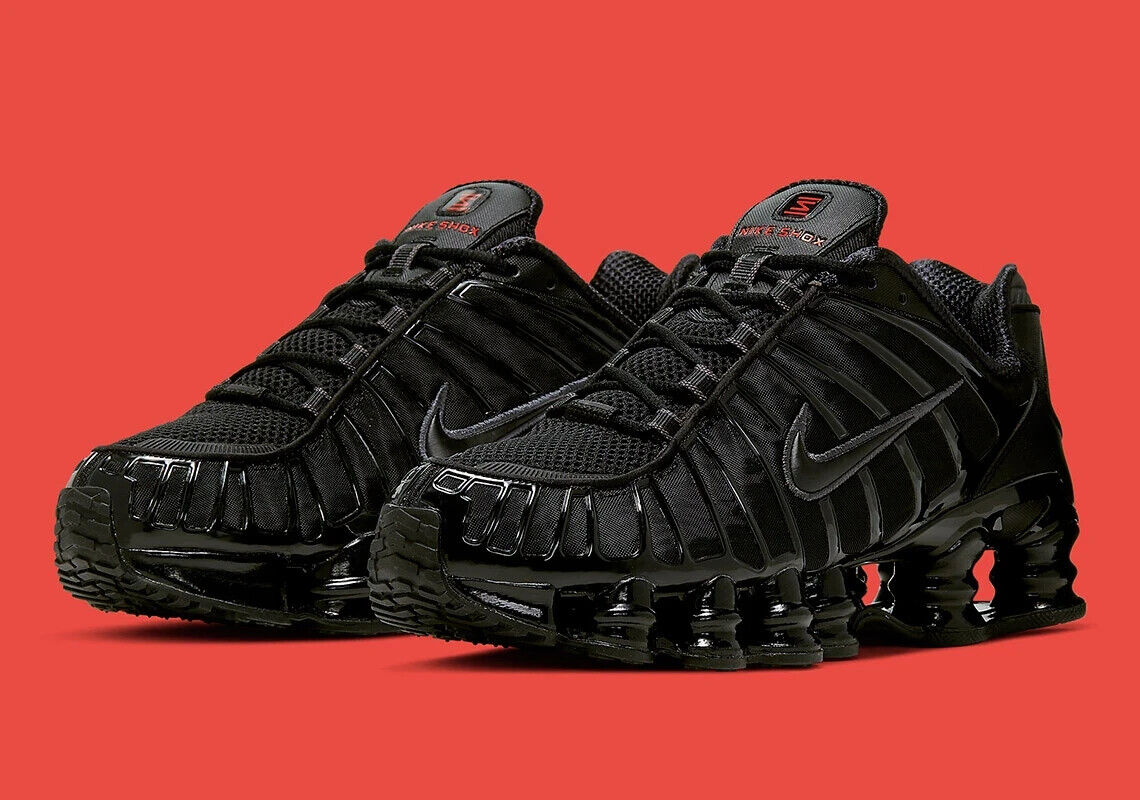 Nike Shox TL Men's AV3595-002 Triple Black Metallic Running Nike Shox TL Men's AV3595-002 Triple Black Metallic Running