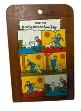Vintage Wooden Wall Art Sign (Colors) How To Housebreak Your Dog Made In USA