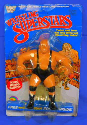 WWF WRESTLING SUPERSTARS LJN KING KONG BUNDY NEW O...
