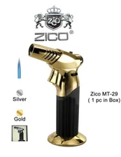 ZICO MT-29 SINGLE TORCH LIGHTER-COLOR-BLACK GOLD!!  GIFT BOX INCLUDED