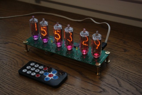 Nixie tube clock with IN-8-2 (fine 5) Desk without case Remote Auto Temperature - Picture 7 of 10