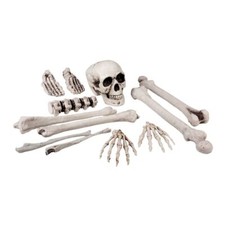 12PC SKULL AND BONES (25CM) HALLOWEEN GOTHIC HORROR DECORATION