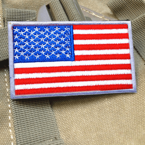 U.S. Flag AMERICAN FLAG EMBROIDERED PATCHES USA ARMY BADGE HOOK PATCH - Picture 1 of 5
