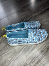New TOMS Rainbow Glow In The Dark Girls Shoes Slip on Size Youth 3.5