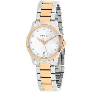 Montre femme Gucci G Timeless 500 quartz cristal saphir 27 mm YA126544 or
